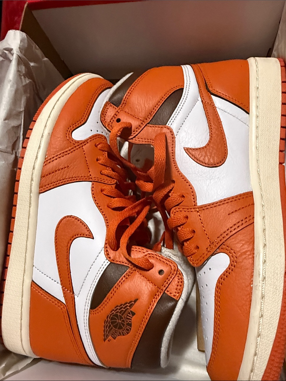 Nike Dunk Low-Style Orange & White Sneakers
